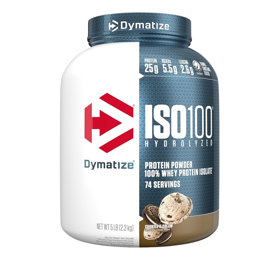 Dymatize Iso 100 Protein Powder 2264g. (Cookies With Cream)