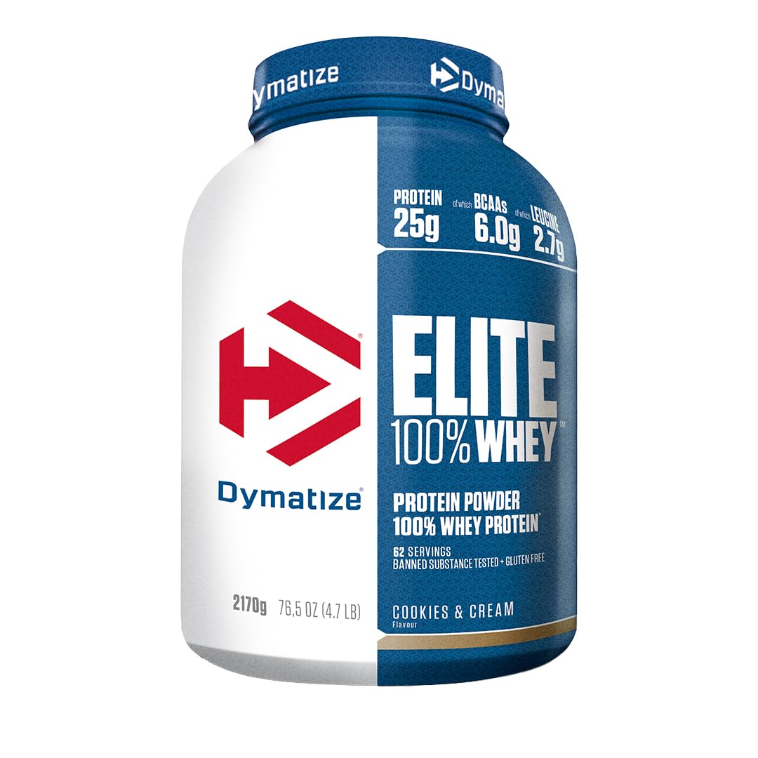 Dymatize Elite Whey Protein 2170g (4 skonių rūšys)